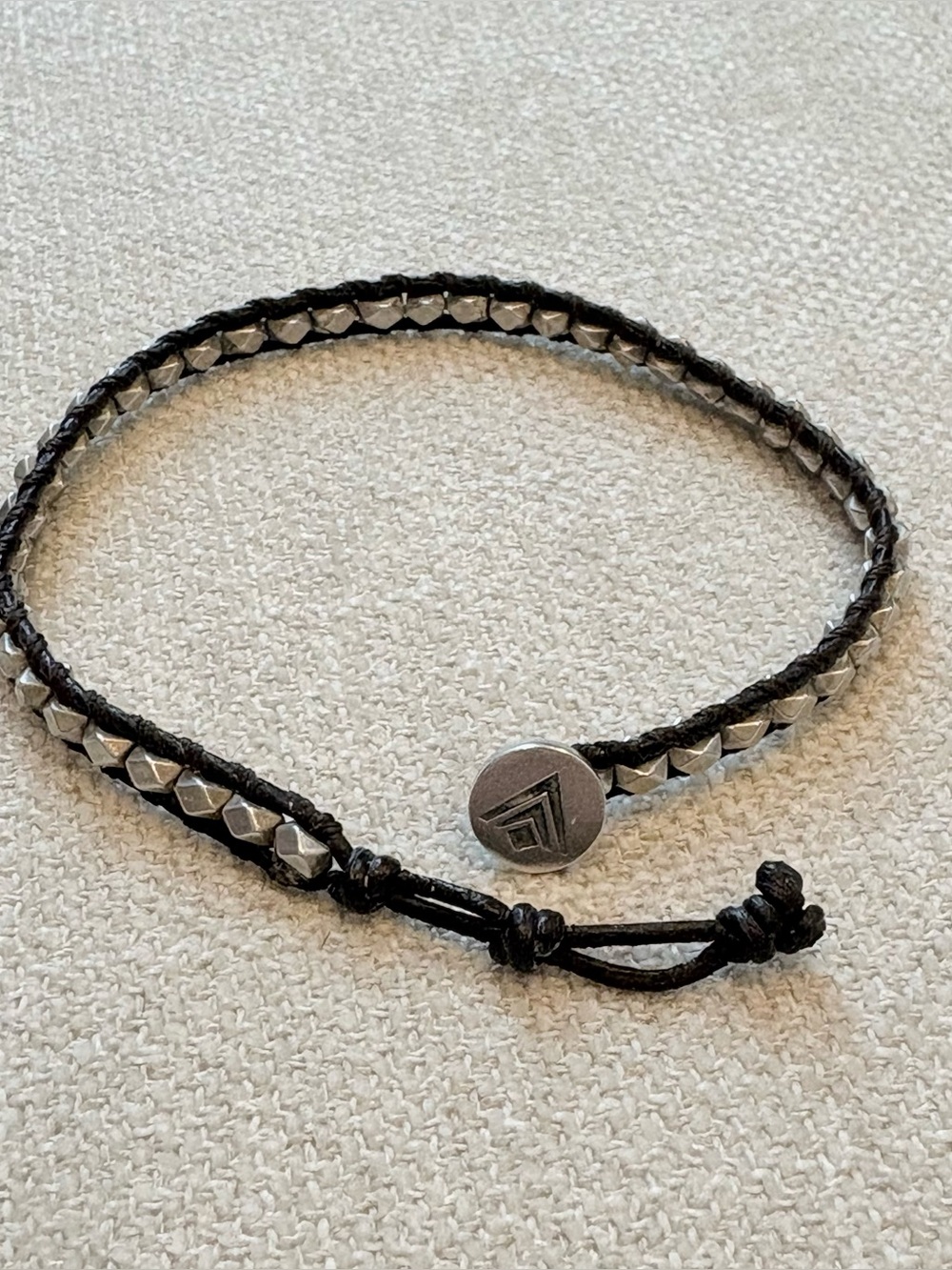 Silpada "Adventuresome" Leather and Silver Beads Bracelet, B2083 RARE!